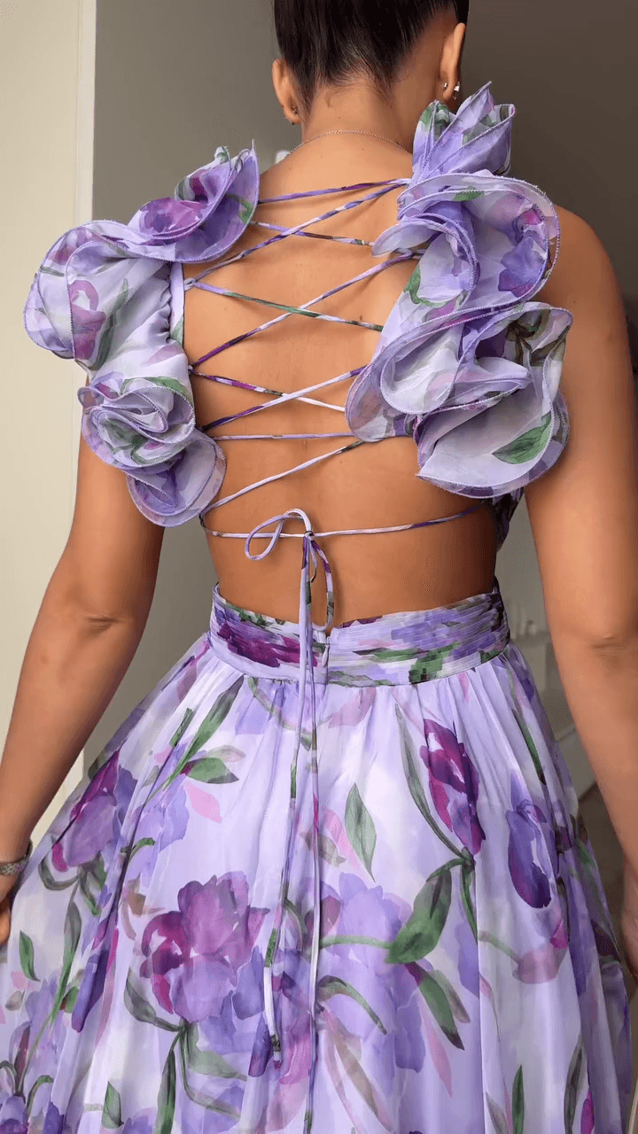 Karylle – Vestido Maxi Floral con Espalda Descubierta