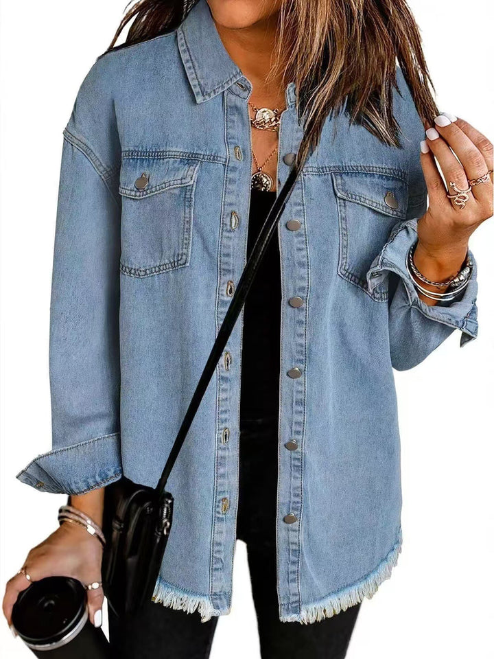 Giselle - Chaqueta de Denim Atemporal con Estilo Clásico